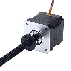 Nema 17 Motor paso a paso lineal trapezoidal externo de alta temperatura 1.68A Cable 4mm (0.15748 ")