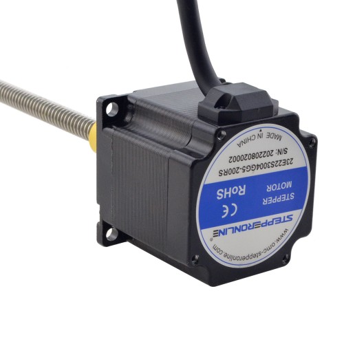 Motor lineal Acme externo NEMA 23 3.0A 56mm Cable de tornillo de pila 2.54mm(0.1") Motor lineal Acme externo NEMA 23 3.0A 56mm Cable de tornillo de pila 2.54mm(0.1")