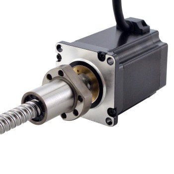 NEMA 23 Motor lineal de tornillo de bola externo 4.0A 76mm Cable de tornillo de pila 10mm(0.3937")