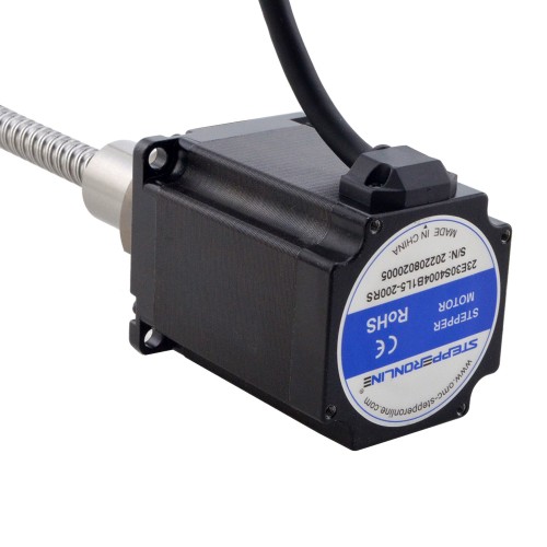 NEMA 23 Motor lineal de tornillo de bola externo 4.0A 75mm Cable de tornillo de pila 10mm(0.3937") NEMA 23 Motor lineal de tornillo de bola externo 4.0A 75mm Cable de tornillo de pila 10mm(0.3937")