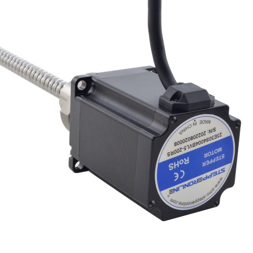 NEMA 23 Motor lineal de tornillo de bola externo 4.0A 75mm Cable de tornillo de pila 5mm(0.1969") NEMA 23 Motor lineal de tornillo de bola externo 4.0A 75mm Cable de tornillo de pila 5mm(0.1969")