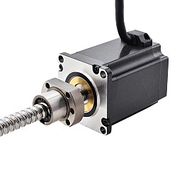 NEMA 23 Motor lineal de tornillo de bola externo 4.0A 75mm Cable de tornillo de pila 5mm(0.1969")
