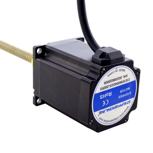 Motor lineal Acme externo NEMA 23 4.0A 76mm Cable de tornillo de pila 2,54mm(0,1") Longitud del cable 200mm Motor lineal Acme externo NEMA 23 4.0A 76mm Cable de tornillo de pila 2,54mm(0,1") Longitud del cable 200mm