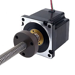 Motor paso a paso lineal Acme externo NEMA 34, 5,5A, 76mm, cable de tornillo de 6,35mm(0,25"), longitud del cable 250mm
