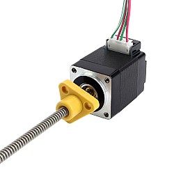Motor paso a paso lineal trapezoidal externo NEMA 8, 0,5A, 28,2mm, cable de tornillo de 1mm(0,03937")