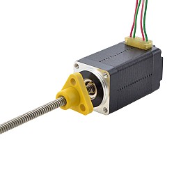 Motor paso a paso lineal trapezoidal externo NEMA 8, 0,5A, 38,2mm, cable de tornillo de 2mm(0,07874")