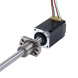 Motor paso a paso lineal con husillo de bolas externo NEMA 8, 0,5A, 38,2mm, paso de tornillo de 2mm(0,07874")