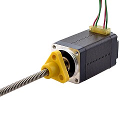 Motor paso a paso lineal trapezoidal externo NEMA 8, 0,5A, 38,2mm, cable de tornillo de 1mm(0,03937")