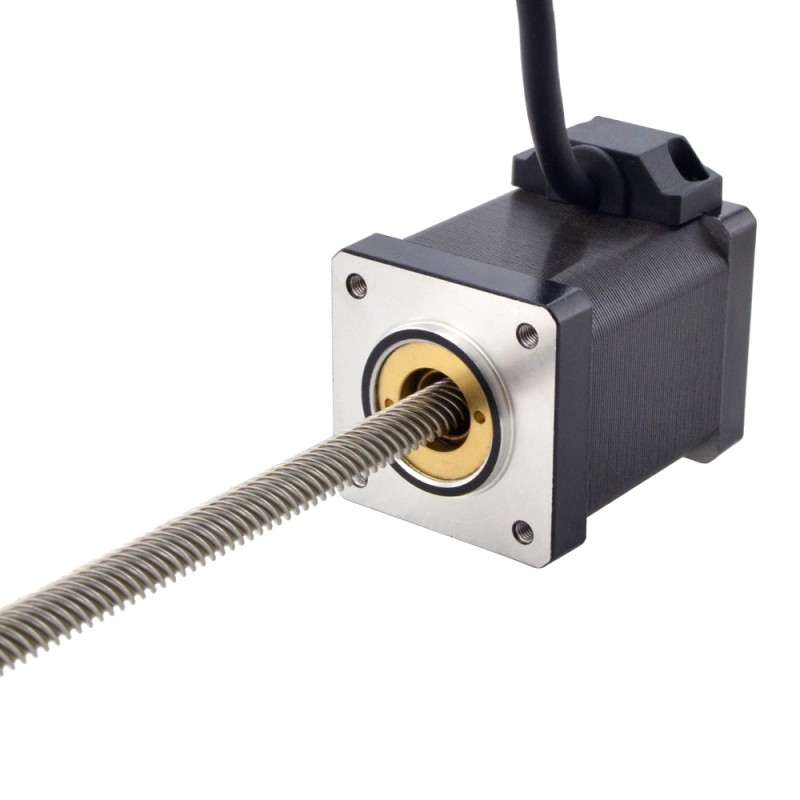 CN en oferta - Motor lineal Acme no cautivo NEMA 14 1,5A 47mm Cable de tornillo de pila 12,7mm(0,5")