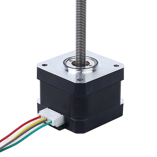 Nema 17 No cautivo Pila de 34mm Cable de 0,4A 2mm(0,07874") Longitud 100mm - 17N13S0404AF4-100RS | StepperOnline UK