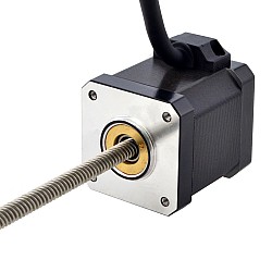 Motor lineal Acme no cautivo NEMA 17 2.5A 48mm Cable de tornillo de pila 6.35mm(0.25")