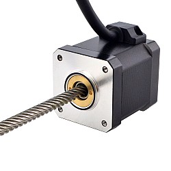 CN en oferta - Motor lineal Acme no cautivo NEMA 17 2.5A 48mm Cable de tornillo de pila 25.4mm(1")