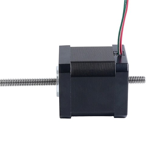 Nema 17, no cautivo, 48mm de apilamiento, 2,6A, avance 2,4384mm (0,096"), longitud 250mm - 17N19S2604JE4-250RS | StepperOnline