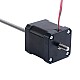 Nema 17, no cautivo, 48mm de apilamiento, 2,6A, avance 2,4384mm (0,096"), longitud 250mm - 17N19S2604JE4-250RS | StepperOnline