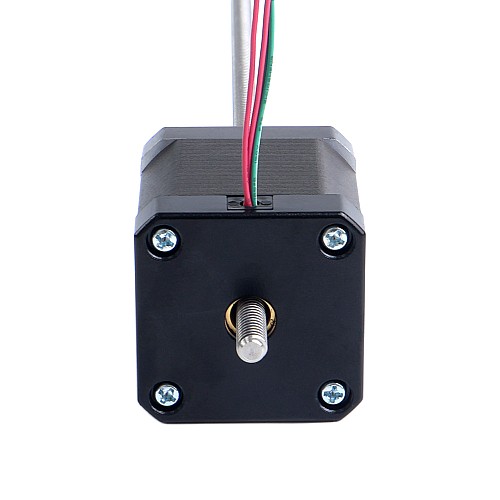 Nema 17, no cautivo, 48mm de apilamiento, 2,6A, avance 2,4384mm (0,096"), longitud 250mm - 17N19S2604JE4-250RS | StepperOnline