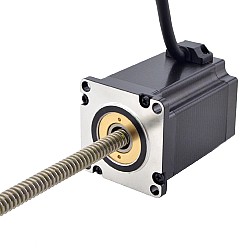 Motor lineal Acme no cautivo NEMA 23 4.0A 75mm Cable de tornillo de pila 2,54mm(0,1") Longitud del Cable 250mm