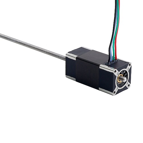Motor paso a paso lineal no cautivo Nema 6 0,3A 32mm Cable de tornillo de pila 1mm (0,03937) Longitud del cable 100mm Motor paso a paso lineal no cautivo Nema 6 0,3A 32mm Cable de tornillo de pila 1mm (0,03937) Longitud del cable 100mm