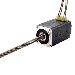 Motor paso a paso lineal Acme no cautivo NEMA 8, 0,5A, 38,2mm, cable de tornillo de 4mm(0,1575")