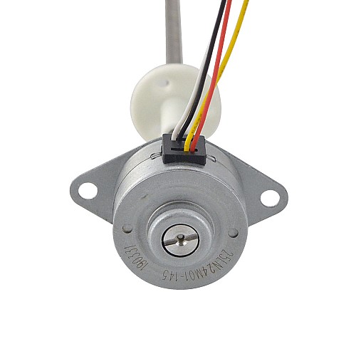 Φ25x15.7mm PM Motor paso a paso lineal externo 0.48A Plomo 2.44mm/0.096 Longitud 110mm Φ25x15.7mm PM Motor paso a paso lineal externo 0.48A Plomo 2.44mm/0.096 Longitud 110mm