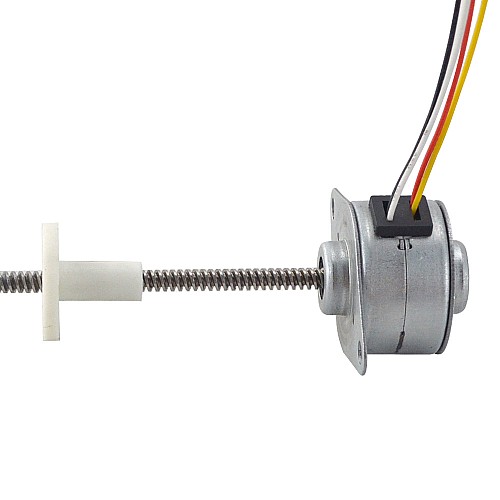 Φ25x15.7mm PM Motor paso a paso lineal externo 0.48A Plomo 2.44mm/0.096 Longitud 110mm Φ25x15.7mm PM Motor paso a paso lineal externo 0.48A Plomo 2.44mm/0.096 Longitud 110mm