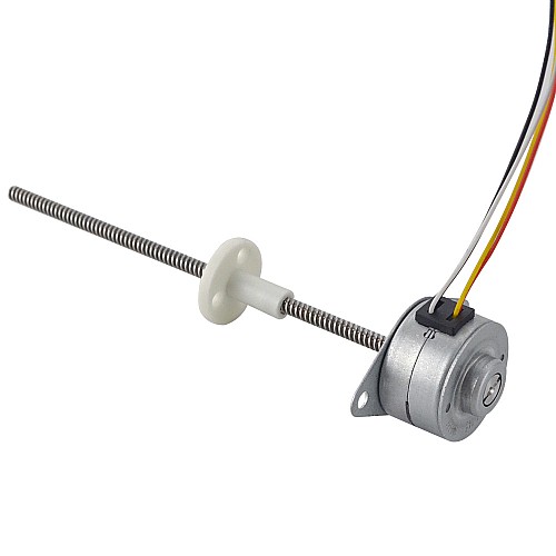 Φ25x15.7mm PM Motor paso a paso lineal externo 0.48A Plomo 2.44mm/0.096 Longitud 110mm Φ25x15.7mm PM Motor paso a paso lineal externo 0.48A Plomo 2.44mm/0.096 Longitud 110mm