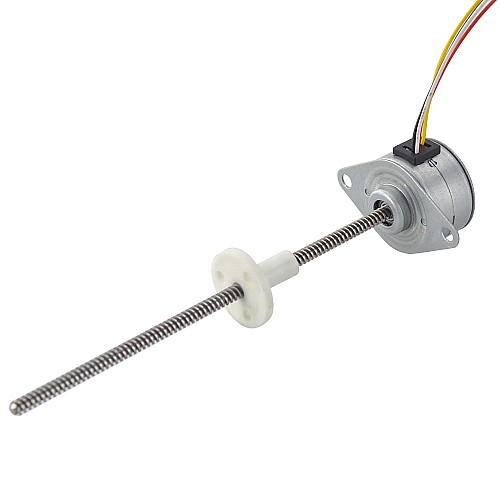 Φ25x15.7mm PM Motor paso a paso lineal externo 0.48A Plomo 2.44mm/0.096 Longitud 110mm Φ25x15.7mm PM Motor paso a paso lineal externo 0.48A Plomo 2.44mm/0.096 Longitud 110mm