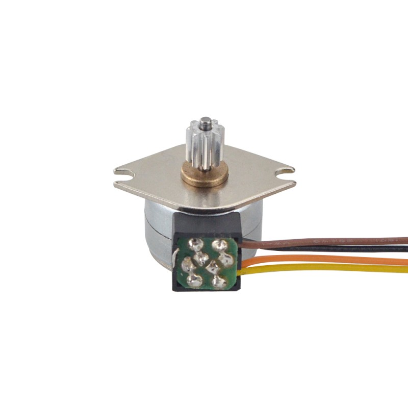 Φ15x12mm PM Motor paso a paso 18 grados 3.43mN.m(0.486oz.in) 0.4A 4 cables