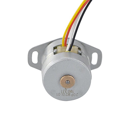 Φ20x18.2mm PM Motor paso a paso 18 grados 5.88mN.m(0.833oz.in) 0.5A 4 cables