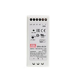 DRA-40-24 MEANWELL 40.8W 24VDC 1.7A 115/230VAC Fuente de Alimentación conmutada de salida única