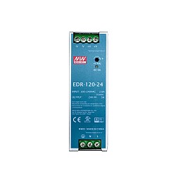 Fuente de Alimentación para riel DIN EDR-120-24 MEANWELL 120W 24VDC 5A 115/230VAC