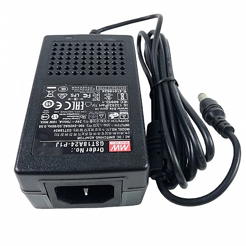 GST18A24-P1J MEANWELL 18W 24VDC 0.75A 115/230VACAC-DCAdaptador industrialVerde confiable GST18A24-P1J MEANWELL 18W 24VDC 0.75A 115/230VACAC-DCAdaptador industrialVerde confiable
