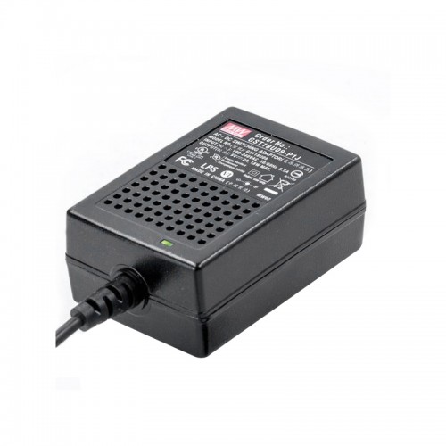 GST18U09-P1J MEANWELL 18W 9VDC 2A 115/230VACAC-DCAdaptador industrialVerde confiable