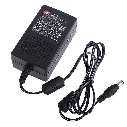 GST25A12-P1J MEANWELL 25W 12VDC 2.08A 115/230VACAC-DCAdaptador industrialVerde confiable