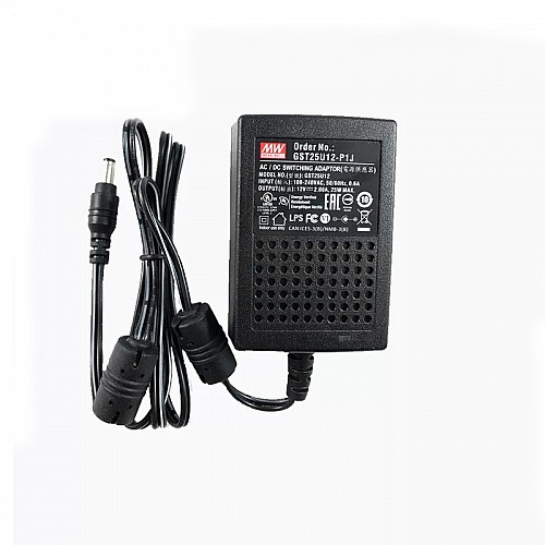 GST25U12-P1J MEANWELL 25W 12VDC 2.08A 115/230VACAC-DCAdaptador industrialVerde confiable