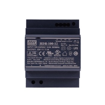 85.2W 12VDC 7.1A 115/230VAC Fuente de Alimentación de riel DIN con forma escalonada ultradelgada