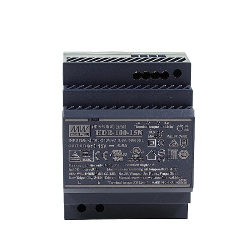 97.5W 15VDC 6.5A 115/230VAC Fuente deAlimentación de riel DIN con forma escalonada ultradelgada 97.5W 15VDC 6.5A 115/230VAC Fuente deAlimentación de riel DIN con forma escalonada ultradelgada