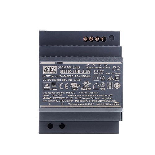 100.8W 24VDC 4.2A 115/230VAC Fuente deAlimentación de riel DIN con forma escalonada ultradelgada 100.8W 24VDC 4.2A 115/230VAC Fuente deAlimentación de riel DIN con forma escalonada ultradelgada