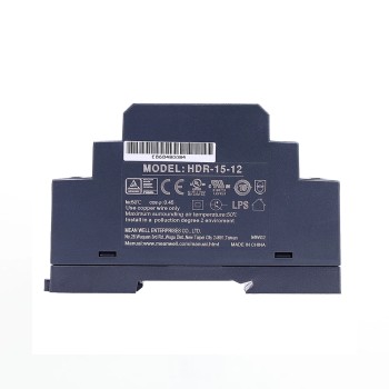 15W 12VDC 1.25A 115/230VAC Fuente de Alimentación de riel DIN con forma escalonada ultradelgada