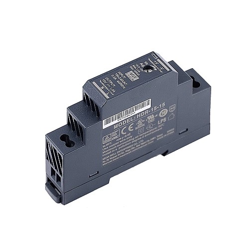15W 15VDC 1A 115/230VAC Fuente de Alimentación de riel DIN con forma escalonada ultradelgada 15W 15VDC 1A 115/230VAC Fuente de Alimentación de riel DIN con forma escalonada ultradelgada