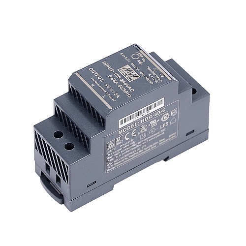 HDR-30-5 15W 5VDC 3A 115/230VAC Fuente deAlimentación de riel DIN con forma escalonada ultradelgada HDR-30-5 15W 5VDC 3A 115/230VAC Fuente deAlimentación de riel DIN con forma escalonada ultradelgada
