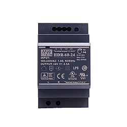 60W 24VDC 2.5A 115/230VAC Fuente de Alimentación de riel DIN con forma escalonada ultradelgada
