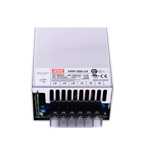 HRP-600-24 MEANWELL 648W 27A 24V Salida única con función PFC
