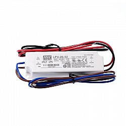 LPV-20-12 MEANWELL 20W 1.67A 12V Fuente de Alimentación conmutada de salida única