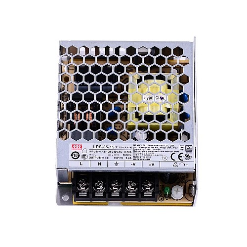 LRS-35-15 MEANWELL 36W 15VDC 2.4A 115/230VAC Fuente deAlimentación conmutada cerrada LRS-35-15 MEANWELL 36W 15VDC 2.4A 115/230VAC Fuente deAlimentación conmutada cerrada