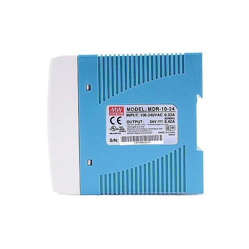 MDR-10-24 MEANWELL 10W 24VDC 0.42A 115/230VAC Fuente deAlimentación de carril DIN MDR-10-24 MEANWELL 10W 24VDC 0.42A 115/230VAC Fuente deAlimentación de carril DIN