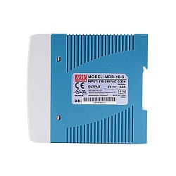 MDR-10-5  10W 5VDC 2A 115/230VAC Fuente de Alimentación de carril DIN industrial de salida única