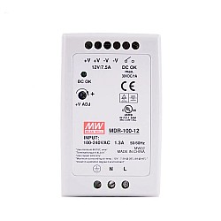 MDR-100-12 MEANWELL 100W 12VDC 7.5A 115/230VAC Fuente de Alimentación de riel DIN
