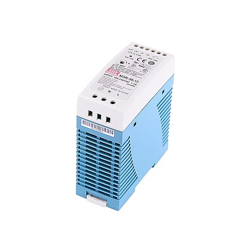 MDR-40-12 MEANWELL 40W 12VDC 3.33A 115/230VAC Fuente deAlimentación de carril DIN