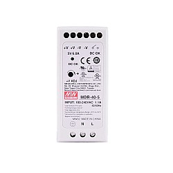 MDR-40-5  30W 5VDC 6A 115/230VAC Fuente de Alimentación de carril DIN industrial de salida única