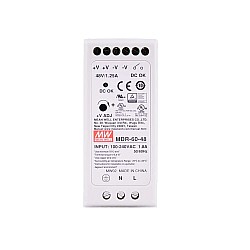 MDR-60-48  60W 48VDC 1.25A 115/230VAC Fuente de Alimentación de riel DIN industrial de salida única